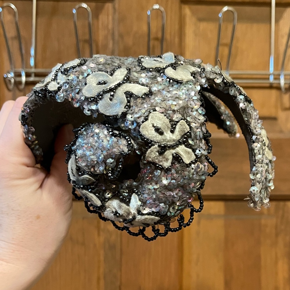 Vintage 40s beaded hat